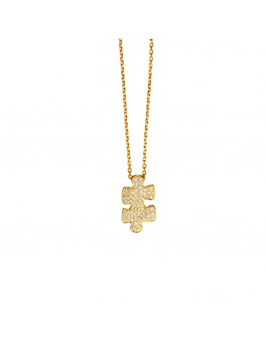 Collier Mini Puzzle diamants Pour